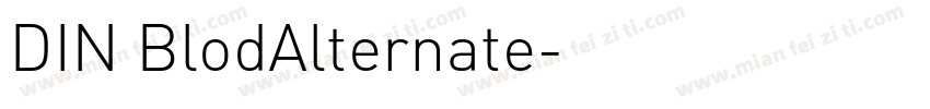 DIN BlodAlternate字体转换